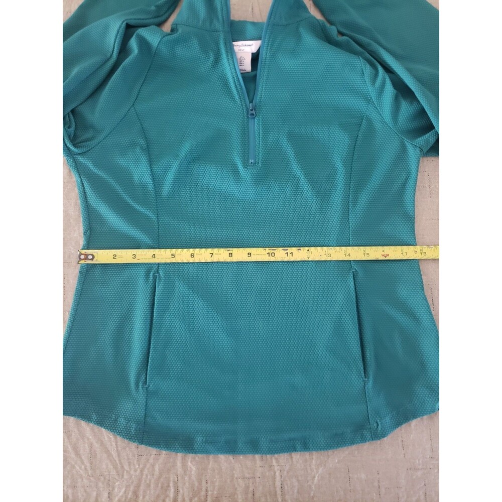 Tommy Bahama Women's Golf Pullover Large Green, Textured, Long Sleeve, 1/4 Zip - Picture 12 of 13